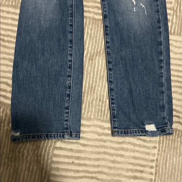 Studio Blue High Rise Distressed Straight - Picture 3 of 7